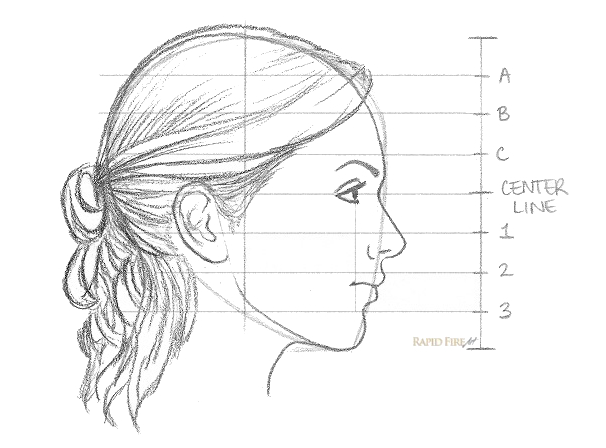 侧面视图怎么绘制女性面孔