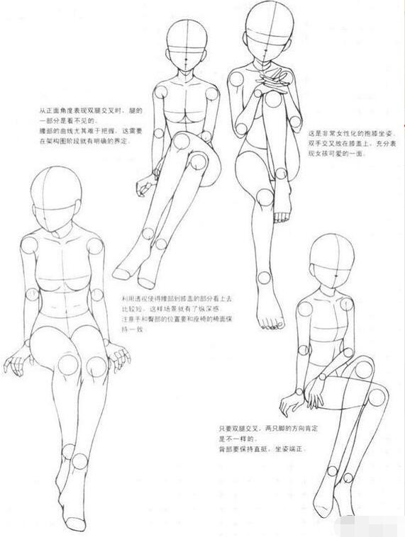一组腿部练习的绘画参考人物膝盖的画法技巧分享